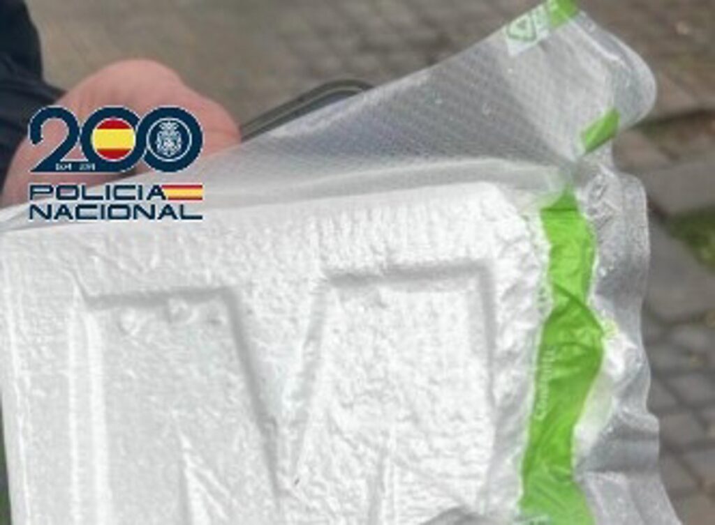 Detenidos dos hombres, de 50 y 55 años, e incautados 255 gramos de cocaína en Valencia