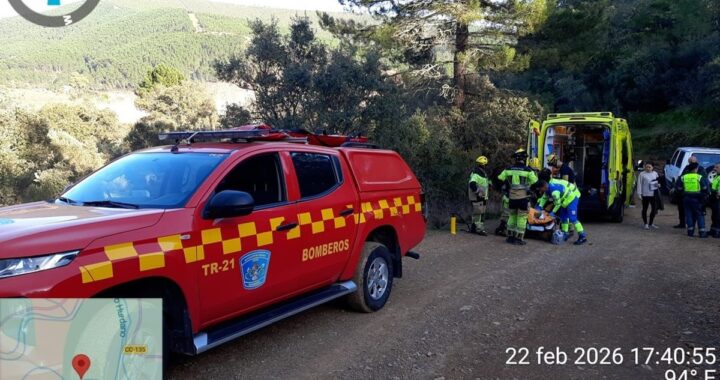 Rescatan en una zona de difícil acceso de Las Hurdes a una persona herida tras sufrir un accidente de quad