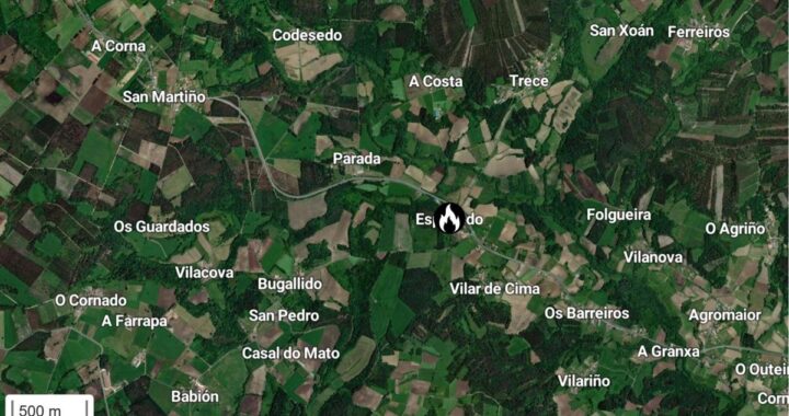 Extinguido el incendio de la cerería de Negreira (A Coruña)