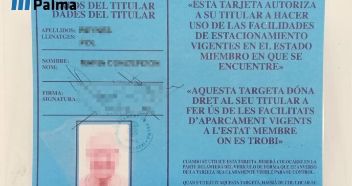 Pillado usando la tarjeta de aparcamiento de su suegra fallecida en Palma: se enfrenta a una multa de hasta 6.000 euros