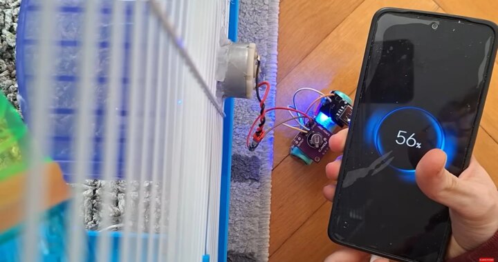 Un hámster en su rueda genera electricidad para recargar un móvil