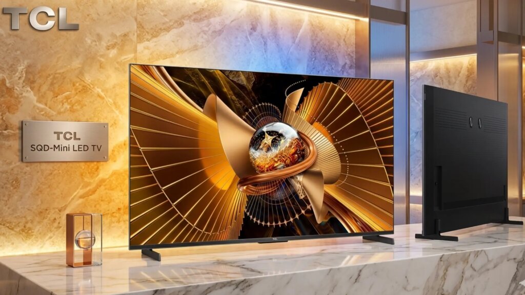 Imagen de un TV con tecnología SQD-Mini LED de TCL, con colores vivos y detalles precisos