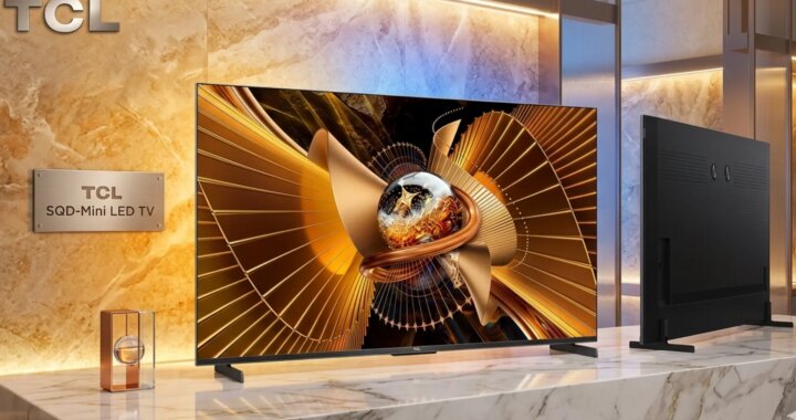 Imagen de un TV con tecnología SQD-Mini LED de TCL, con colores vivos y detalles precisos