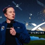 Imagen de una antena parabólica de Starlink instalada en un tejado