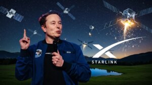 Imagen de una antena parabólica de Starlink instalada en un tejado