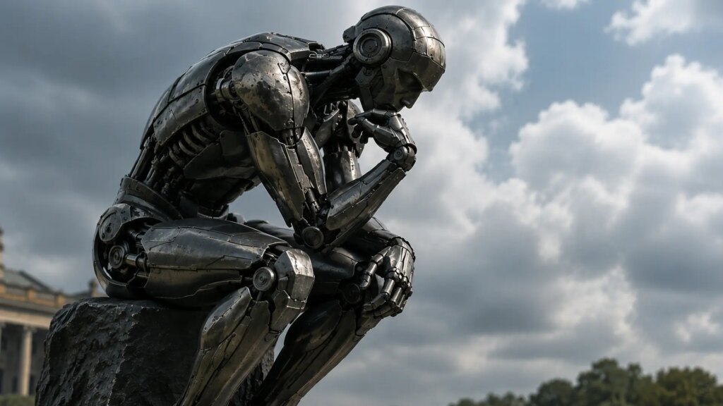 Imagen de una inteligencia artificial mejorándose a sí misma de forma recursiva
