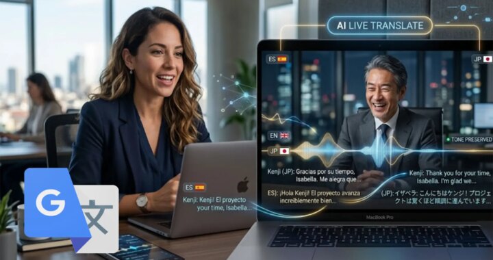Persona hablando con voz natural en diferentes idiomas gracias a IA de Google