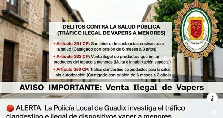 Investigan la venta ilegal de vapers a niños de diez años en Guadix (Granada)