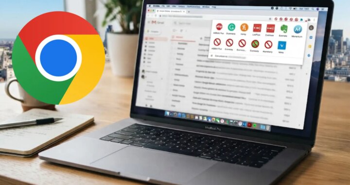 Interfaz de Chrome Store con advertencia sobre extensiones de IA prohibidas, reflejando el control corporativo sobre herramientas digitales