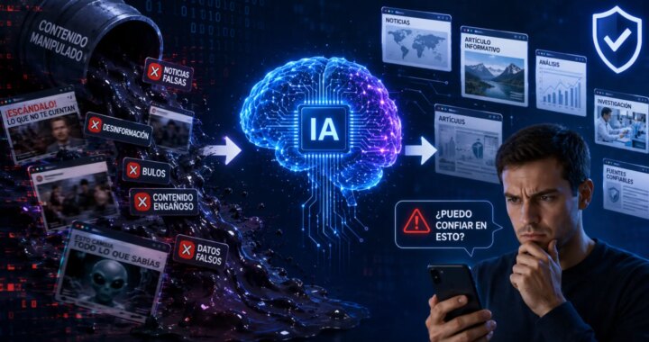 Interfaz de chatbot mostrando respuestas impecables pero basadas en datos manipulados, revelando el riesgo del envenenamiento por IA